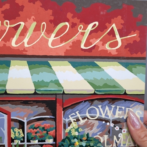 The Flower Shop Advanced Paint By Number 11×14 Finished Acrylic Painting - Picture 6 of 15